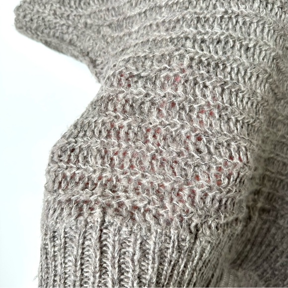 Free People Oversized Cozy Short Sleeve Cowl Neck Chunky Knit Sweater - Picture 11 of 11